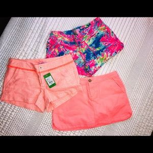 Lilly Pulitzer Shorts Small Size 2 Lot